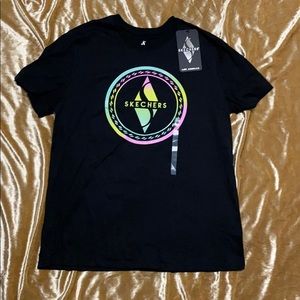 Skechers black logo crew neck relaxed tshirt